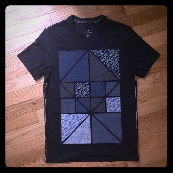 armani exchange navy blue shirt